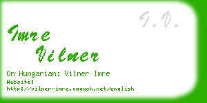 imre vilner business card